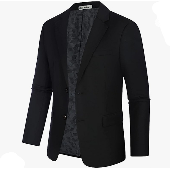 NWT GRACE KARIN Mens Casual Blazer Sport Coat Lightweight 2 Button Business Suit - Picture 2 of 11